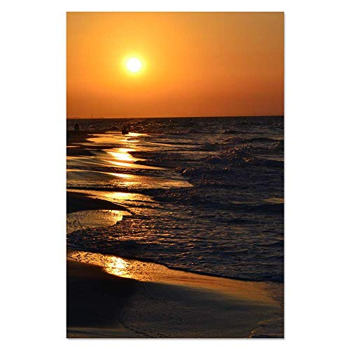 Super A1 'Wellen am Strand Sonnenuntergang' Poster/Kunstdruck (PP00031043) von Azeeda