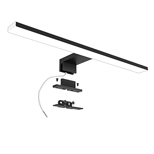 Azhien Led Spiegelleuchte 10W 820LM,40cm Badezimmer Wandleuchte Neutralweiß 4000K,3 In 1 230V Schrank Beleuchtungen Led IP44 Wasserdicht,Schwarz von Azhien