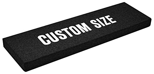 Bankauflage Bankkissen Sitzkissen Personalisiertes Dicker Schaum Langes Stuhlkissen Sofaauflagen Bankpolster Draußen/Drinnen Terrassenmöbel (Color : Schwarz, Größe : Anpassen) von Azincoer