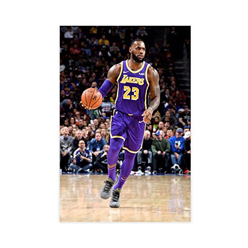 Azizat Athletic Star LeBron James Poster 53 Leinwand Poster Wandkunst Dekor Druck Bild Gemälde für Wohnzimmer Schlafzimmer Dekoration 50 x 75 cm von Azizat