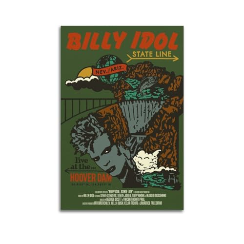 Azizat Billy Idol State Line Moive Poster, Wandkunst, Dekor, Druck, Bild, Gemälde für Wohnzimmer, Schlafzimmer, Dekoration, 30 x 45 cm, ungerahmt von Azizat