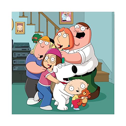 Azizat Cartoon Family Guy Poster Filmposter 11 Leinwand Poster Wandkunst Dekor Druck Bild Gemälde für Wohnzimmer Schlafzimmer Dekoration 50 x 50 cm von Azizat