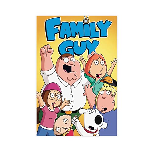 Azizat Cartoon Family Guy Poster TV Film Poster Leinwand Poster Wandkunst Dekor Druck Bild Gemälde für Wohnzimmer Schlafzimmer Dekoration 40 x 60 cm von Azizat