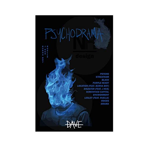 Azizat Dave Poster PSYCHODRAMA Poster 2 Leinwand Poster Schlafzimmer Dekor Sport Landschaft Büro Zimmer Dekor Geschenk 30 x 45 cm von Azizat