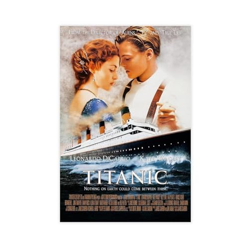Azizat Filmposter Titanic 9 Leinwand Poster Wandkunst Dekor Druck Bild Gemälde für Wohnzimmer Schlafzimmer Dekoration 60 x 90 cm von Azizat