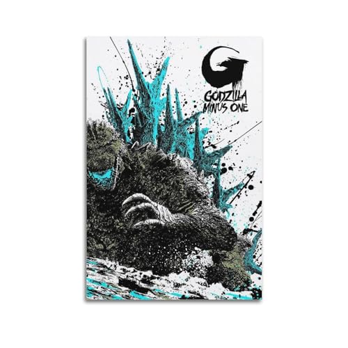 Azizat Godzilla Minus One Filmposter, Wandkunst, Dekordruck, Bild Gemälde für Wohnzimmer, Schlafzimmer, Dekoration, 50 x 75 cm, ungerahmter Stil von Azizat