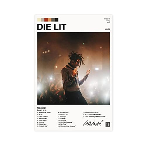 Azizat Playboi Carti Die Lit Album Cover Poster 3 Leinwand Poster Schlafzimmer Dekor Sport Landschaft Büro Zimmer Dekor Geschenk 40 x 60 cm von Azizat