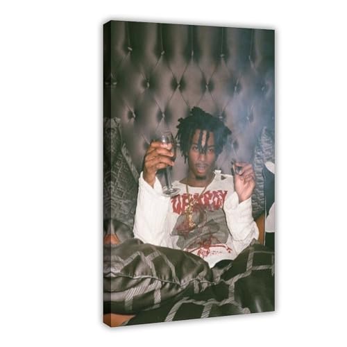 Azizat Playboi Carti Poster 3 Leinwand Poster Wandkunst Dekor Druck Bild Gemälde für Wohnzimmer Schlafzimmer Dekoration 20 x 30 cm von Azizat