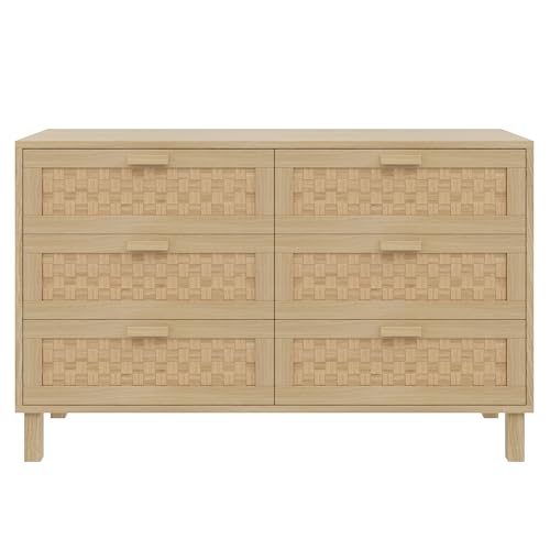 Azkoeesy Elegantes Sideboard mit 6 Rattanoptik Schubladen – Schlafzimmerschrank Kommode 120x40x75 cm | Spanplatte, Großer Stauraum für Wohnzimmer & Schlafzimmer Azkoeesy Elegantes Sideboard mit 6 Rattanoptik Schubladen – Schlafzimmerschrank Kommode 120x40x75 cm | Spanplatte, Großer Stauraum für Wohnzimmer & Schlafzimmer von Azkoeesy