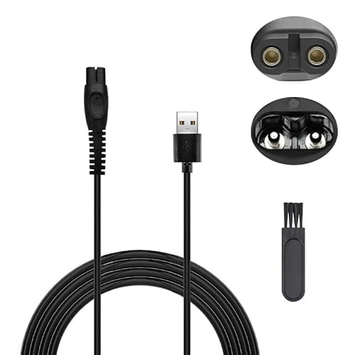 Azlanway 5 V USB-Ladekabel für Philips Norelco One Blade QP1924 QP2734 QP2724 QP2824 QP2834 S3243 MG5910 360 Series 2400 QP1424 X3001 MG5910 MG7910, USB-Netzkabel für Rasierer von Azlanway