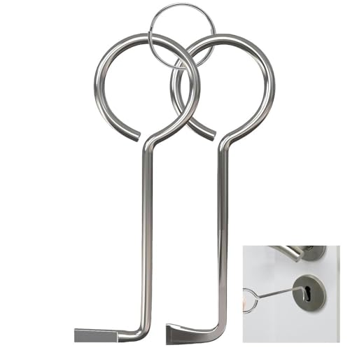 Azlanway Dietrich Set Profi, 2 Stück Universalschlüssel Set für Buntbartschlösser und Zimmertüren, Robuste Türöffner Werkzeuge, Bartschlüssel Dietrichset für Nahezu Jede Tür von Azlanway