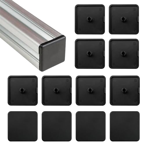 Azlanway Endkappen für Aluprofil, 12 Kunststoff Abdeckkappen Schwarz, Vierkantrohr Stopfen Schutzkappen, Profilabschlüsse für Aluminiumprofile, Möbelgestelle, Konstruktionen, Werkstatt Azlanway Endkappen für Aluprofil, 12 Kunststoff Abdeckkappen Schwarz, Vierkantrohr Stopfen Schutzkappen, Profilabschlüsse für Aluminiumprofile, Möbelgestelle, Konstruktionen, Werkstatt von Azlanway