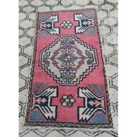 Antiker Oushak Teppich Handgewebte Wollteppich 50 X 90 cm von Azmist