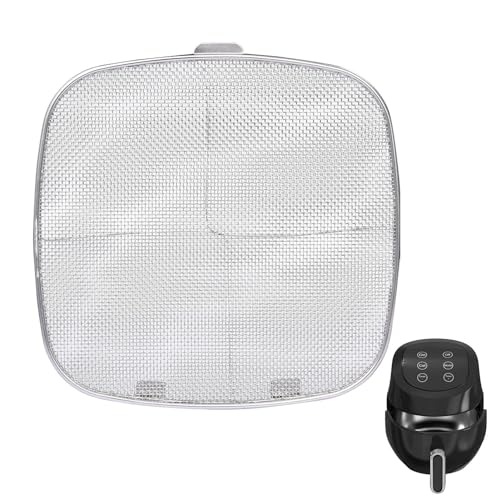 Aznever Edelstahl Spritzschutz für Ninja Foodi, Mesh-Spritzschutz, Wiederverwendbarer 5-in-1-Luftfritteuse-Ersatz für das Grillen im Innenbereich, Bratzubehör, feinmaschiger Spritzschutz mit gerolltem von Aznever