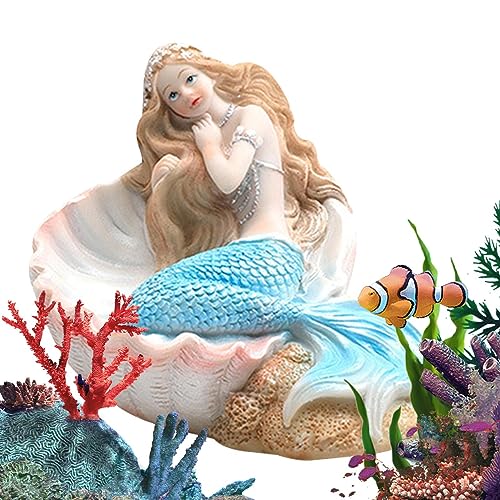 Aznever Kleine Meerjungfrau-Aquarium-Dekorationen, Figuren Miniatur-Harz Dekorationen, Künstliches Aquarium-Deko, 6 Stile, Aquarium-Schreibtisch-Thema, Thematische Dekoration, Haustier-Zubehör Aznever Kleine Meerjungfrau-Aquarium-Dekorationen, Figuren Miniatur-Harz Dekorationen, Künstliches Aquarium-Deko, 6 Stile, Aquarium-Schreibtisch-Thema, Thematische Dekoration, Haustier-Zubehör von Aznever