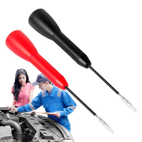 Aznever Multimeter-Prüfspitze, Messgerät-Sonde - Rückseiten-Sondenstifte aus Edelstahl, 1 mm Piercing-Nadelsonde,2 Stück Kfz-Prüfspitzen, Diagnose-, Test- und Messwerkzeuge für Bananenstecker von Aznever