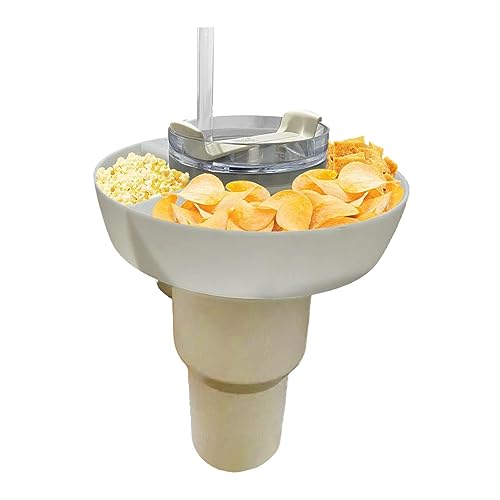 Aznever Snack Und Getränkebecher, 2 In 1 Snack Tumbler Mit Strohhalm, Stadium Tumbler Popcorn Schüssel Trinkbecher, Wiederverwendbare Leckfeste Snack Cup. von Aznever