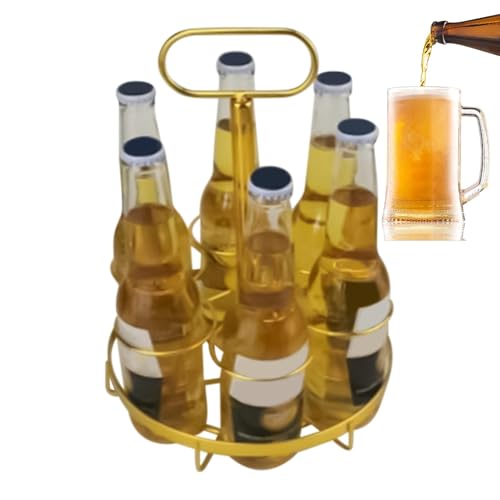 Aznever Weinorganisator, Getränkespeicher | Golden 6 Flaschen Soda Organizer,Trinkausstellungsstand, Weinhandkorb für Restaurants, Nachtclubs, Tanzpartys Aznever Weinorganisator, Getränkespeicher | Golden 6 Flaschen Soda Organizer,Trinkausstellungsstand, Weinhandkorb für Restaurants, Nachtclubs, Tanzpartys von Aznever