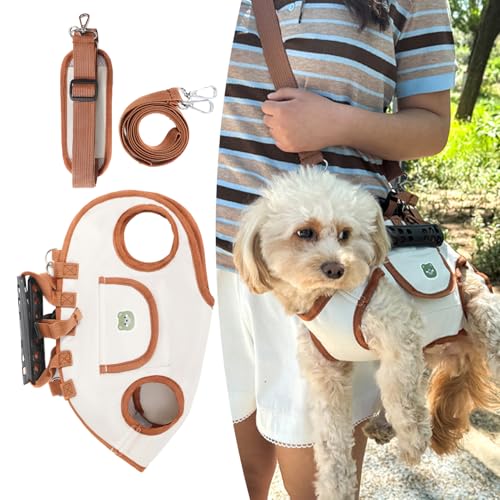 Hundetragegeschirr - Ganzkörper-Hundetragegeschirr Mit Hebehilfe | Einstellbarer Träger für Welpen Kätzchen klein mittel Camping Outdoor Reisen Radfahren Picknick von Aznever