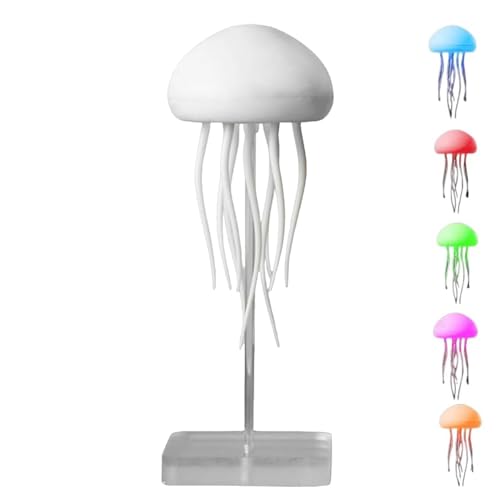 LED Quallen Lampe, LED Quallenlampe Quallen Nachtlicht, 5 Farben RGB Touch Quallenlampe, Jellyfish Lamp, Jellyfish Lampe Led Quallen, Quallen Nachttischlampe, Aufladbar Quallenlampe Stimmungslicht von Aznever