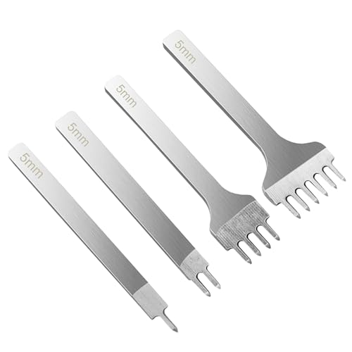 Lederlochstanzen-Set | 4-teiliges Stechbeitel-Set Für Lederverarbeitung - Stahl-Puncher Werkzeuge Für Handwerk DIY-Projekte Und Kreativbedarf Lederlochstanzen-Set | 4-teiliges Stechbeitel-Set Für Lederverarbeitung - Stahl-Puncher Werkzeuge Für Handwerk DIY-Projekte Und Kreativbedarf von Aznever