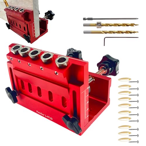 Pocket Hole Jig Set - Verstellbare Markierstift-Führung | Aluminium Positionierhilfe Für Heimwerkerprojekte Und Holzarbeiten Pocket Hole Jig Set - Verstellbare Markierstift-Führung | Aluminium Positionierhilfe Für Heimwerkerprojekte Und Holzarbeiten von Aznever