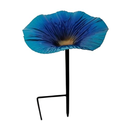 Vogelbad,Vogelfutterstation Mit Metallstange Und Vogeltränke | Wasserdichtes Vogel-Bad In Blumenform Als Gartendeko Mit Metallstab Für Garten Terrasse Vogelbad,Vogelfutterstation Mit Metallstange Und Vogeltränke | Wasserdichtes Vogel-Bad In Blumenform Als Gartendeko Mit Metallstab Für Garten Terrasse von Aznever