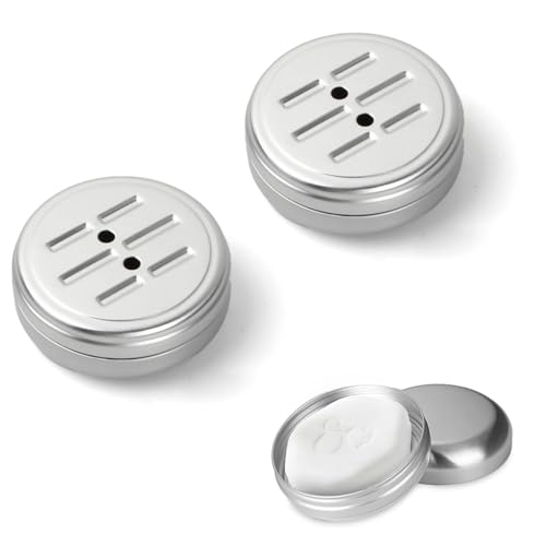 2 Stück Seifenkisten aus Aluminium, Metall Quadratische Seifenbox, Rund Seifendose mit Abdeckung, Seifenschale zum Reisen Seifenbehälter mit Abtropfgitter, Soap Dish für Rasierseife/Festes Shampoo (B) 2 Stück Seifenkisten aus Aluminium, Metall Quadratische Seifenbox, Rund Seifendose mit Abdeckung, Seifenschale zum Reisen Seifenbehälter mit Abtropfgitter, Soap Dish für Rasierseife/Festes Shampoo (B) von Azonelife