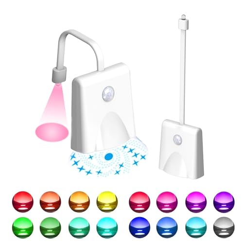 Azonelife Toiletten LED-Licht, Toilette WC Licht mit Projektorlampe 16 Farben Wechsel, USB Ladung Bewegungssensor Lichtsensor Wasserdicht Nachtlicht für Waschraum Badezimmer Toilettenbeleuchtung Azonelife Toiletten LED-Licht, Toilette WC Licht mit Projektorlampe 16 Farben Wechsel, USB Ladung Bewegungssensor Lichtsensor Wasserdicht Nachtlicht für Waschraum Badezimmer Toilettenbeleuchtung von Azonelife