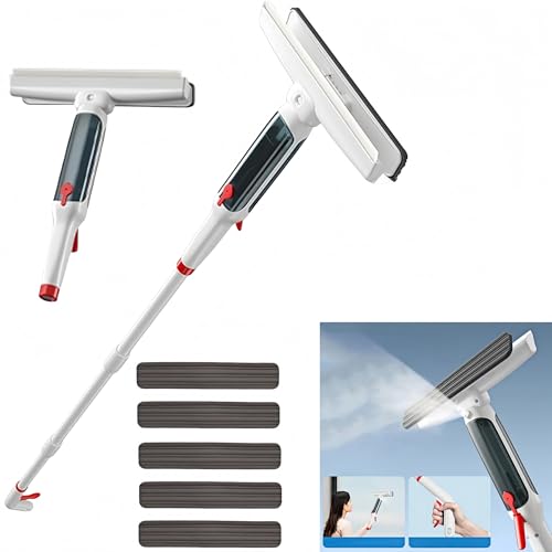 Azragon Fensterreiniger Werkzeug mit Rakel und Dual-Control Spray & Abwassersammlung - Streifenfreier Glasreiniger für Hochhausfenster, Duschtüren, Böden und Wände Azragon Fensterreiniger Werkzeug mit Rakel und Dual-Control Spray & Abwassersammlung - Streifenfreier Glasreiniger für Hochhausfenster, Duschtüren, Böden und Wände von Azragon
