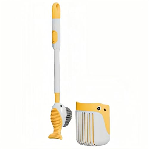 Azragon WC-Bürstenhalter-Set zur Wandmontage, platzsparender Badezimmer-Organizer mit rutschfesten Borsten und rostfreien Haken, passend für die meisten Toiletten, Gelb Azragon WC-Bürstenhalter-Set zur Wandmontage, platzsparender Badezimmer-Organizer mit rutschfesten Borsten und rostfreien Haken, passend für die meisten Toiletten, Gelb von Azragon