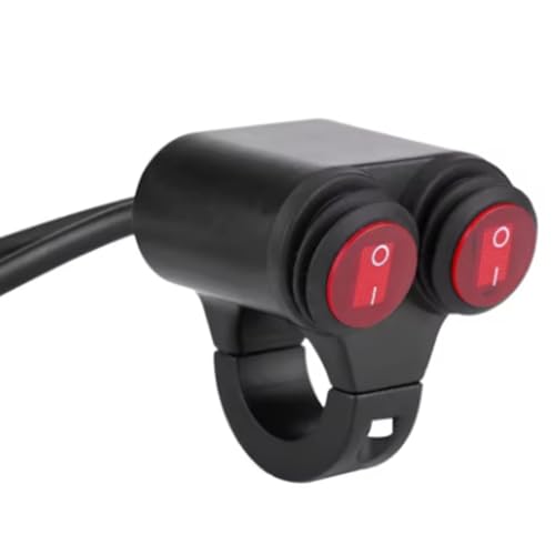 Azull 22mm Universal Motorrad Lenker Scheinwerfer Bremse Nebelscheinwerfer Hupe Dual Control Button Schalter A von Azull