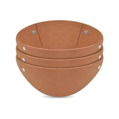 Azull 3er-Pack Runde Filz-Aufh?ngkorb-Eins?tze - Perfekt f¨¹r Pflanzen und Blumen Als Attraktive -Alternativen von Azull