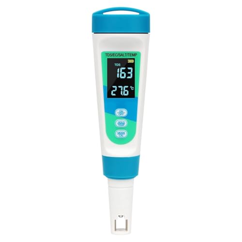 Azull 4-In-1 Digitaler Salzgehalt Messgerät TDS/EC/SALZ/TEMP Präzisionsdetektor Wasserleitfähigkeitstester Poolwasser Salinometer Azull 4-In-1 Digitaler Salzgehalt Messgerät TDS/EC/SALZ/TEMP Präzisionsdetektor Wasserleitfähigkeitstester Poolwasser Salinometer von Azull