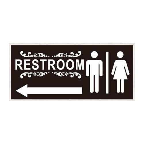 Azull Doppelseitiges Metall -Toilettenschild Aluminium Badezimmer Flagge für Business Badezimmertür Toiletten für Heimbüro von Azull
