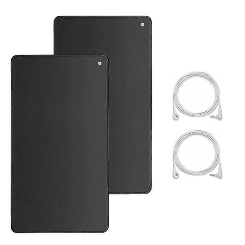 Azull Erdungsmatten-Set, 2er-Pack Erdungsmatten 10 X 26,7, Erdungspad mit 2 Erdungskabeln für Schlaf, Schmerzen, Entzündungen von Azull