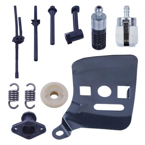 Azull Kettensägen-Teile Kettensägen-Kit Ersatzteile Wurmgetriebe 2-Takt-Stangenplatte für 2500 25ccm Heizölschlauch von Azull