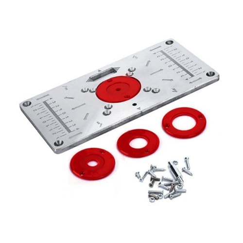 Azull Router-Tisch Flip-Platte Aluminium Router-Tisch Einlegeplatte mit Router-Einsatzringen Holzfräswerkzeuge für Holzbearbeitung Azull Router-Tisch Flip-Platte Aluminium Router-Tisch Einlegeplatte mit Router-Einsatzringen Holzfräswerkzeuge für Holzbearbeitung von Azull