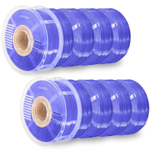 AzureFilm PETG Hyper Speed Nachfüllfilament 10 kg, 1,75 mm – ohne Spule – 1 kg / Nachfüllpackung – für Hochgeschwindigkeits-3D-Druck – robust, langlebig, feuchtigkeitsabweisend (Lila) von AzureFilm 3D