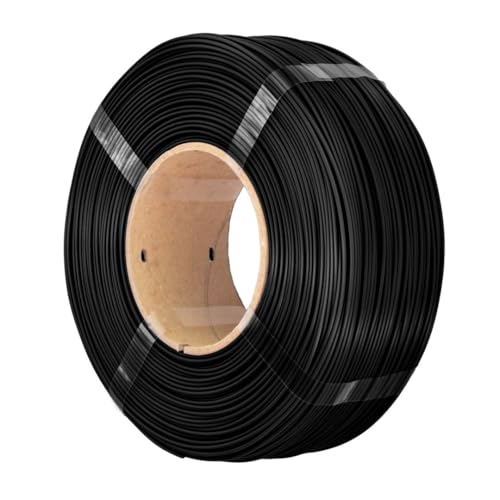 AzureFilm PLA Filament Nachfüllpackung 1.75 mm für 3D-Drucker, 1kg Spule - Kompatibel mit AzureFilm Master Spool und Bambu Reusable Spool (Schwarz, 1kg) von AzureFilm 3D
