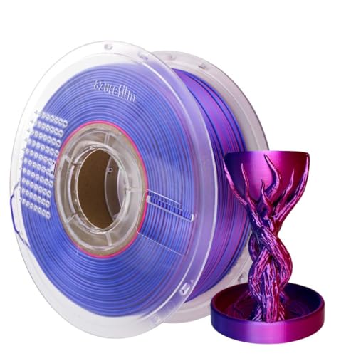 AzureFilm PLA Silk Multicolor 1,75 mm – 1 kg Spule – Dual Color – Tri Color – Glänzendes Finish – Einfach zu drucken – lebendige Farben (Dual Color Velvet Bloom) von AzureFilm 3D