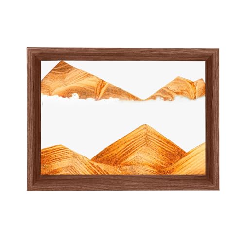 AzureLeap Sandbilder zum Drehen 3D Sandscape - die Sandkunst in Tiefsee Fließende Sandmalerei Sandbild Geschenke Sanduhr Deko Aesthetic für Büro Wohnzimmer Schreibtisch Erwachsene Kinder [GELB-10] von AzureLeap