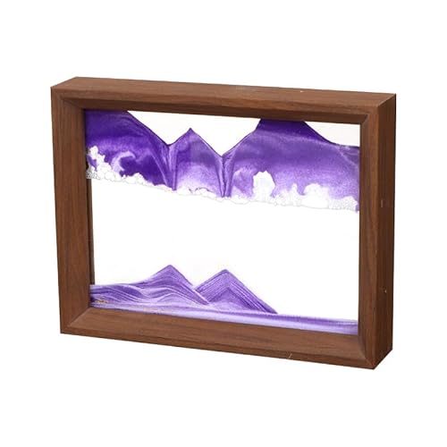 AzureLeap Sandbilder zum Drehen 3D Sandscape - die Sandkunst in Tiefsee Fließende Sandmalerei Sandbild Geschenke Sanduhr Deko Aesthetic für Büro Wohnzimmer Schreibtisch Erwachsene Kinder [LILA-10] von AzureLeap