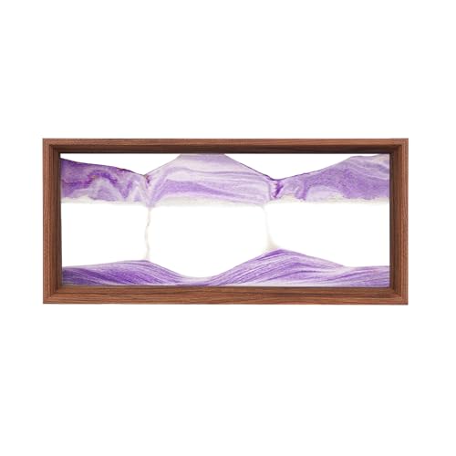 AzureLeap Sandbilder zum Drehen 3D Sandscape - die Sandkunst in Tiefsee Fließende Sandmalerei Sandbild Geschenke Sanduhr Deko Aesthetic für Büro Wohnzimmer Schreibtisch Erwachsene Kinder [LILA-12] von AzureLeap