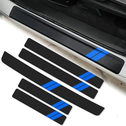 Auto Einstiegsleisten Türschweller für VW caravelle 2009-2015, Kohlefaser Auto Einstiegsleisten Schutz Türeinstiegsschutz Aufkleber Abdeckung Schutz Pedal Auto SzubehöR,Blue von AzurePure