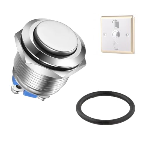 AzureRay 16mm Drucktaster 12V-36V IP67 - Wasserdichter Klingelknopf mit Schraubklemmen | Für Auto, Industrie & Haushaltsgeräte​ von AzureRay