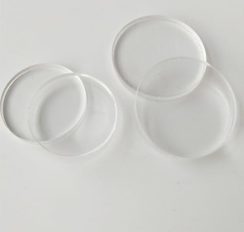 AzureRay 50 Transparente Acryl-Rundplatte 2,5 cm Durchmesser Runde Kunststoffplatten 2 mm dick, klare-Scheiben für DIY, Modellbau und Dekoration von AzureRay