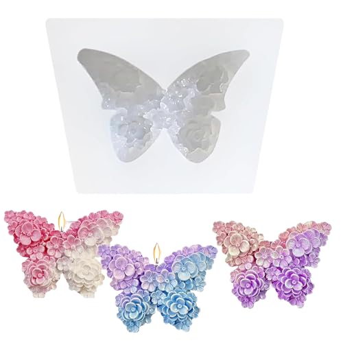AzureRay Kerzenformen Silikon Schmetterling, Silikonform zum Gießen für Kerzenformen selber machen, Kerzen Formen Silikon Dekoform von AzureRay