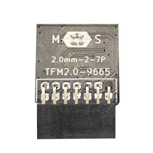 Azwamkue LPC TPM 2.0 Verschlüsselung Sicherheitsmodul Remote Card 14Pin TPM2.0 Modulplatine für 11 von Azwamkue