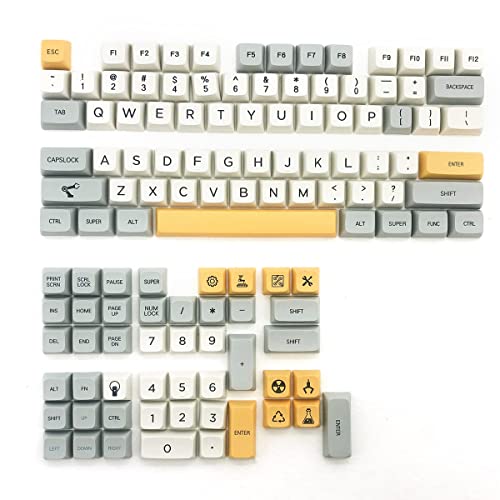 Azwamkue XDA Profil 121 PBT Tastenkappe DYE-SUB Personalisierte Heavy Industry Keycap für mechanische Tastatur MX Schalter von Azwamkue